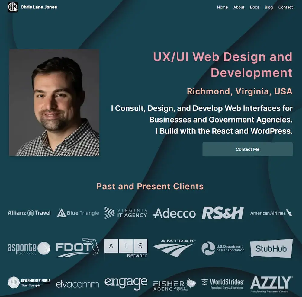 Post-COVID WordPress website during transition to React